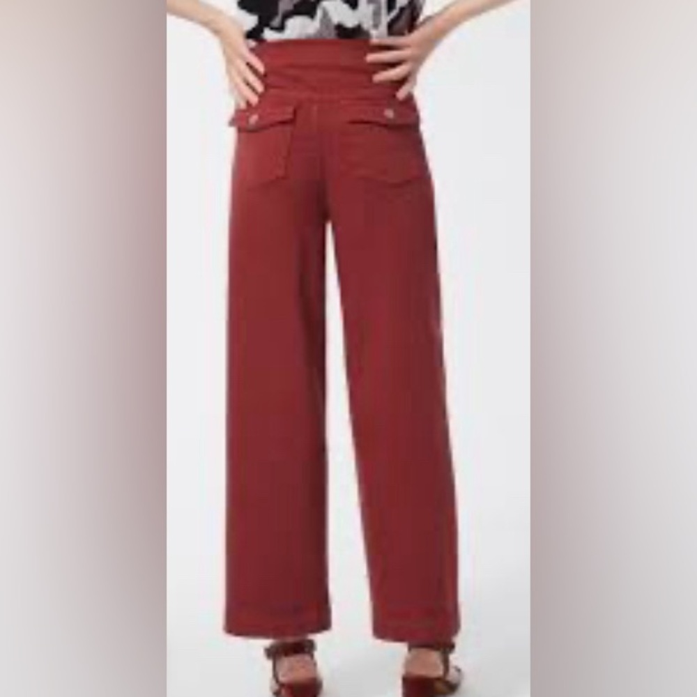 Chico’s Pull-On Wide Leg Ankle Jeans NWT Size 4 US Color Rust - Picture 5 of 11